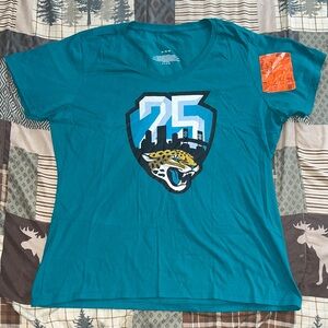 Teal Graphic T-Shirt with Jacksonville Jaguar Logo